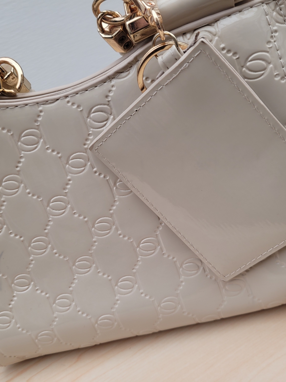 Bebe Cream Embossed Satchel Crossbody Bag – Gold Hardware
Elegant Bebe handbag - Picture 13 of 13